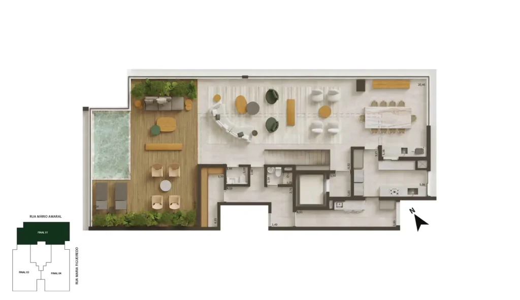 428 m² 4 suítes PISO SUPERIOR - FINAL 1