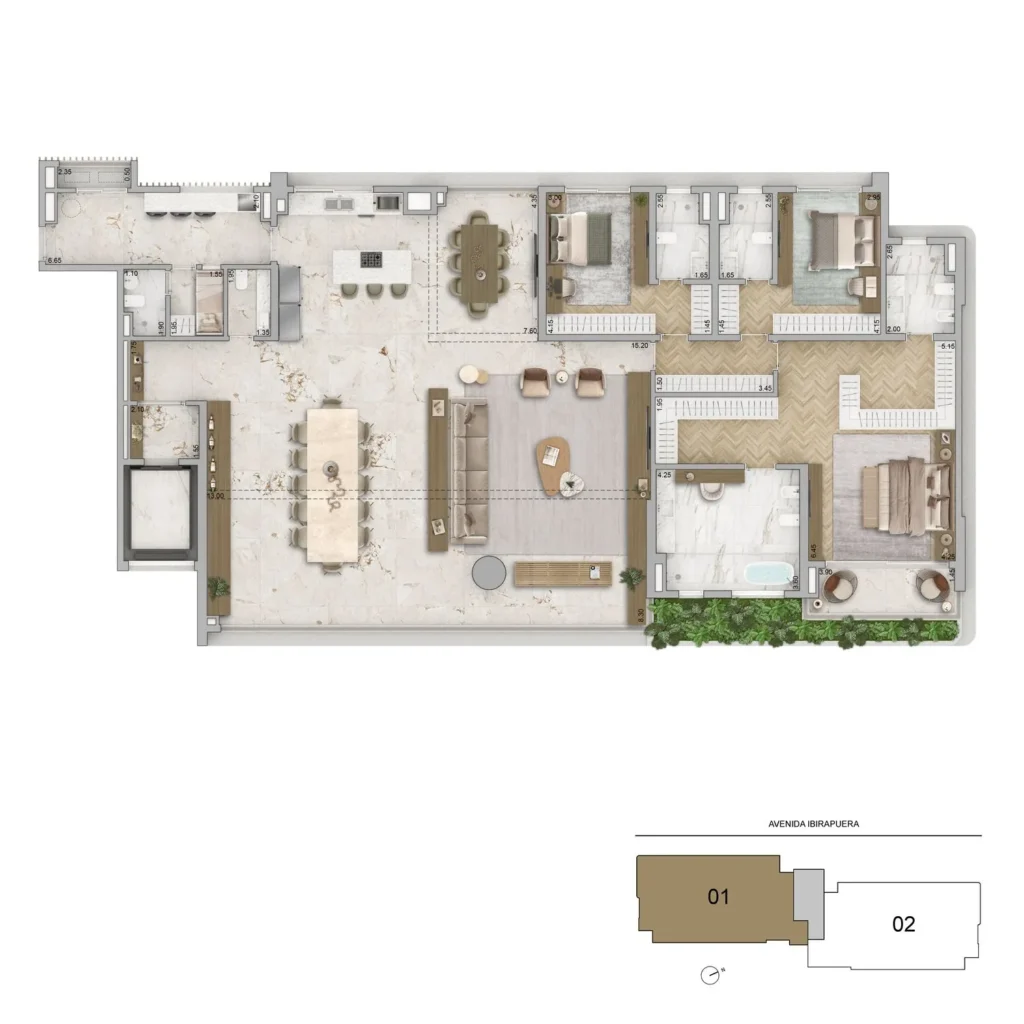 PLANTA OPÇÃO 325M²