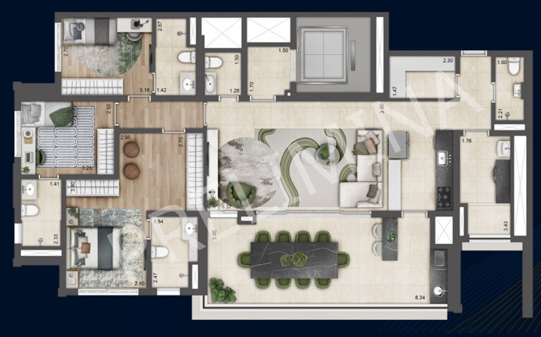 PLANTA OPÇÃO 149m²