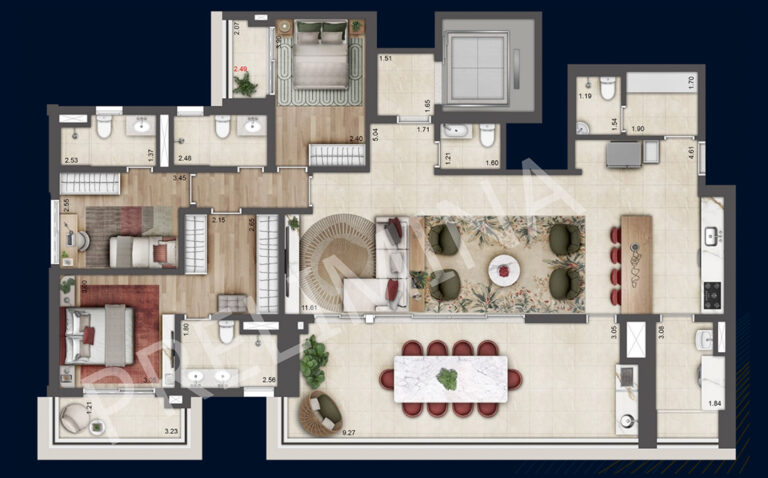 PLANTA OPÇÃO 170m²