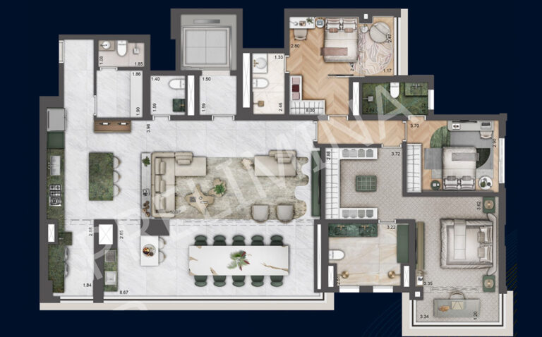 PLANTA OPÇÃO 184m²