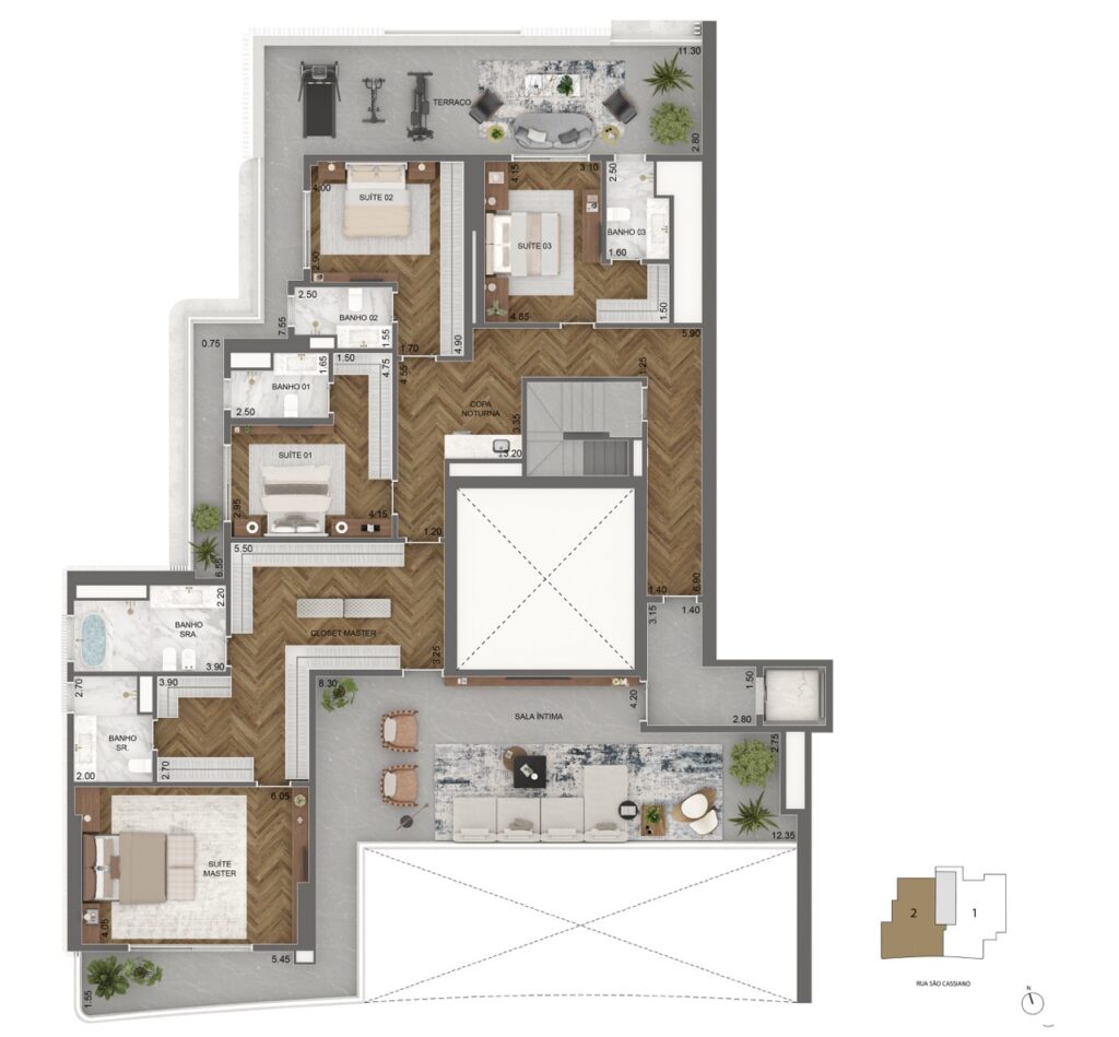 20_A_ Final 02_Planta padrao_ Duplex superior_708m2 Grande
