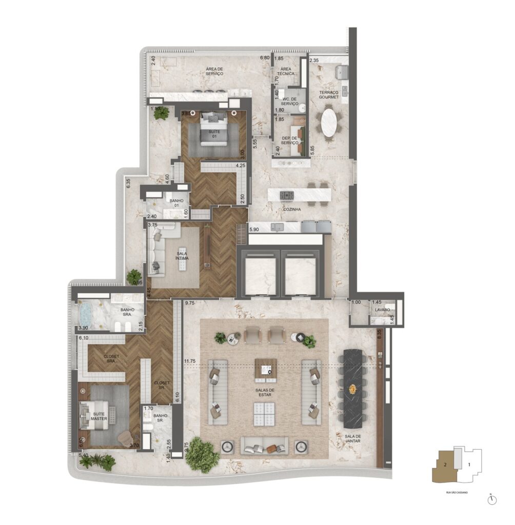372m² - Final 02_Planta Opção 1_ 17 ao 45 pav Grande